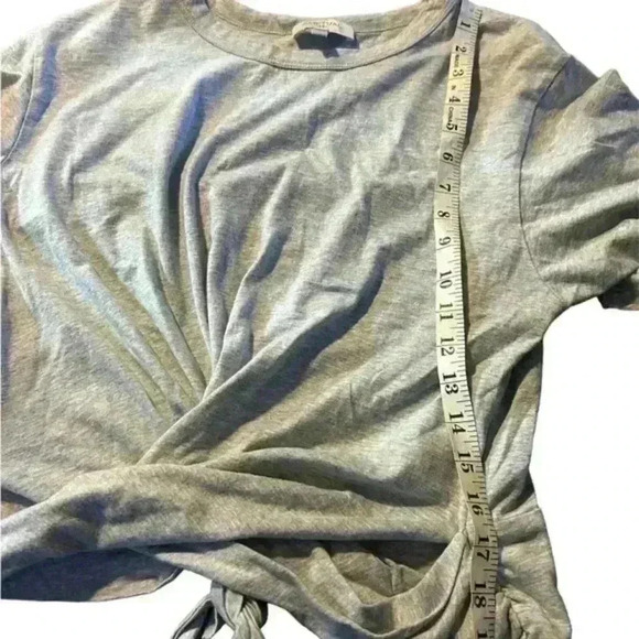 Habitual‎ Gray Twisted Front Tie Back Short Sleeve shirt, S - Picture 4 of 5